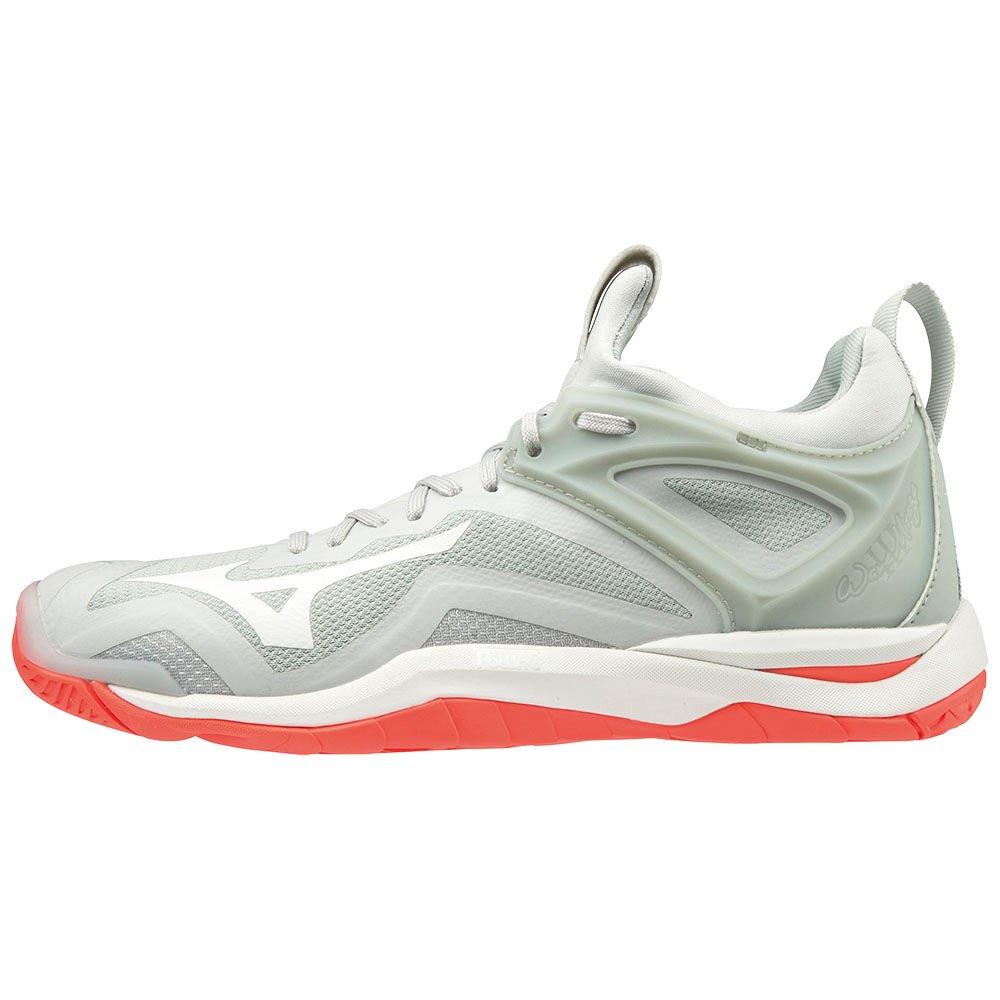 Mizuno Women's Handball Shoes WAVE MIRAGE 3 Grey/White - CKQREVI-65